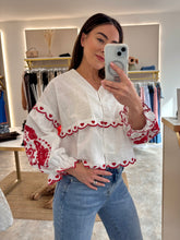 Load image into Gallery viewer, RED HEART EMBROIDERED BLOUSE