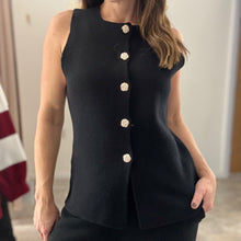 Load image into Gallery viewer, THE GOLD BUTTON KNIT WAISTCOAT