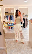 Load image into Gallery viewer, OFF WHITE SHEER LACE BALLOON TROUSER