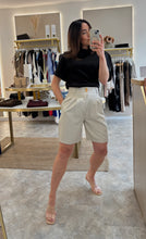 Load image into Gallery viewer, GOLD BUTTON TAILORED SHORTS