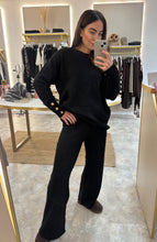 Load image into Gallery viewer, COSY KNIT LOUNGE SET WITH GOLD BUTTON CUFF