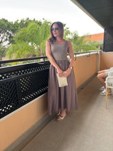 Load image into Gallery viewer, RIB VEST SKIRT DRESS - BROWN