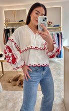 Load image into Gallery viewer, RED HEART EMBROIDERED BLOUSE