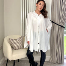 Load image into Gallery viewer, WHITE OVERSIZED BAT WING BLOUSE