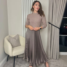 Load image into Gallery viewer, MINK PLEATED SKIRT JUMPER DRESS