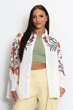 Load image into Gallery viewer, CREAM EMBROIDERED TRIBAL SHIRT