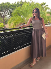 Load image into Gallery viewer, RIB VEST SKIRT DRESS - BROWN
