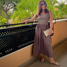 Load image into Gallery viewer, RIB VEST SKIRT DRESS - BROWN