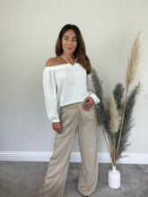 Load image into Gallery viewer, WHITE OFF THE SHOULDER BLOUSE