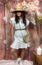 Load image into Gallery viewer, WHITE FRILL DRESS