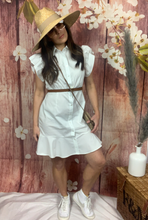 Load image into Gallery viewer, WHITE FRILL DRESS
