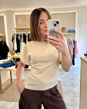 Load image into Gallery viewer, SCULPTED SPLIT SLEEVE ASYMMETRIC SCUBA TOP

