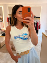 Load image into Gallery viewer, BLUE LOBSTER SEQUIN/BEADED VEST
