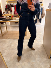 Load image into Gallery viewer, DOUBLE BUTTONS STRETCH DARK DENIM JEANS
