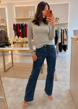 Load image into Gallery viewer, CASHMERE BLEND SHEER LAYERING TOP - grey
