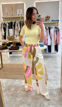 Load image into Gallery viewer, TROPICAL TIE WAIST WIDE LEG TROUSRS
