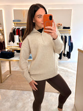 Load image into Gallery viewer, SOFT QUARTER ZIP KNIT - oatmeal
