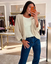 Load image into Gallery viewer, KNITTED COCOON POCKET CARDIGAN - cream
