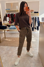 Load image into Gallery viewer, ANIMAL PRINT DRAWSTRING WAIST MOM  JOGGER JEANS
