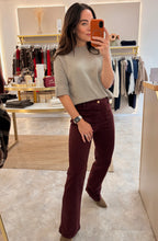 Load image into Gallery viewer, ELBOW LENGTH FRILL SLEEVE KNIT  - mushroom
