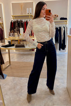 Load image into Gallery viewer, SHEER LACE MOCK NECK TOP

