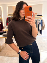 Load image into Gallery viewer, ELBOW LENGTH FRILL SLEEVE KNIT - brown
