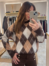 Load image into Gallery viewer, MOHAIR ARGYLE KNIT JUMPER
