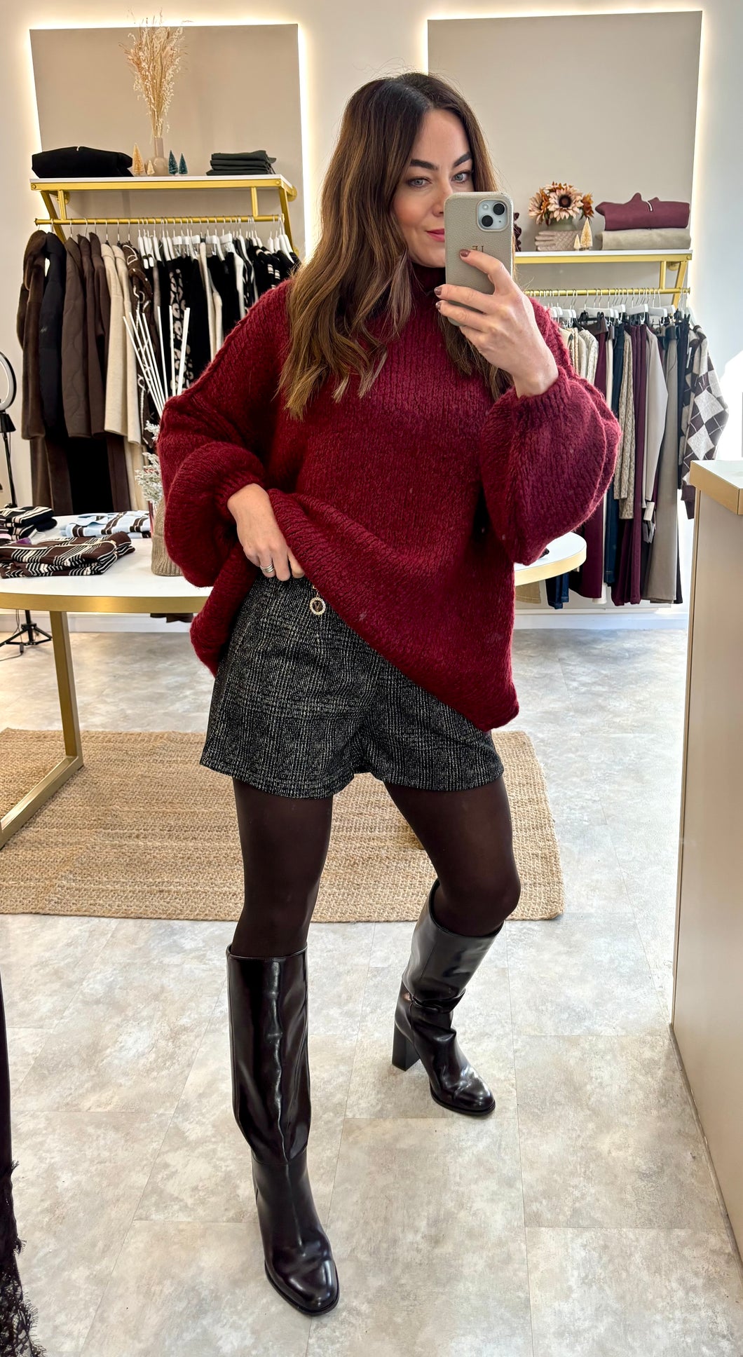 OVERSIZED KNIT - Burgundy