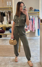Load image into Gallery viewer, KHAKI UTILITY JUMPSUIT

