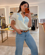 Load image into Gallery viewer, BLOOM EMBROIDERED COTTON BLOUSE
