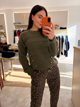 Load image into Gallery viewer, MILITARY BUTTON KNIT JUMPER - khaki
