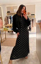 Load image into Gallery viewer, BLACK POLKA DOT CAMI DRESS
