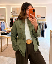 Load image into Gallery viewer, LINEN MILITARY JACKET - khaki
