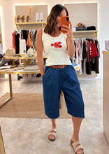 Load image into Gallery viewer, DENIM LOOK BELTED JORTS
