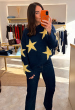 Load image into Gallery viewer, NAVY OVERSIZED STAR KNIT
