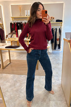 Load image into Gallery viewer, CHEVRON FRILL DETAIL KNIT - berry
