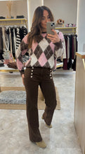Load image into Gallery viewer, MOHAIR ARGYLE KNIT JUMPER
