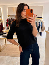 Load image into Gallery viewer, ELBOW LENGTH FRILL SLEEVE KNIT - black
