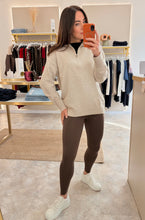 Load image into Gallery viewer, SOFT QUARTER ZIP KNIT - oatmeal
