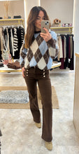 Load image into Gallery viewer, MOHAIR ARGYLE KNIT JUMPER
