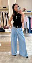 Load image into Gallery viewer, LIGHT BLUE WIDE LEG POCKET TROUSERS
