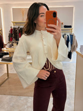 Load image into Gallery viewer, CREAM BELL SLEEVE CARDIGAN
