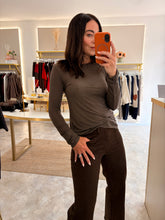 Load image into Gallery viewer, CASHMERE BLEND SHEER LAYERING TOP - brown
