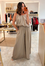 Load image into Gallery viewer, BUBBLE HEM TROUSER CO-ORD - mink (longer leg length)
