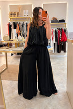 Load image into Gallery viewer, BUBBLE HEM TROUSER CO-ORD - black (longer leg length)
