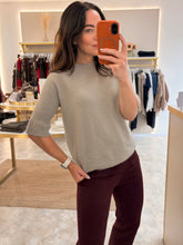 Load image into Gallery viewer, ELBOW LENGTH FRILL SLEEVE KNIT  - mushroom
