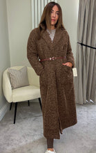 Load image into Gallery viewer, BROWN BELTED LONG COAT

