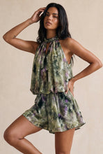 Load image into Gallery viewer, KHAKI TIE DYE HALTER NECK PLAYSUIT
