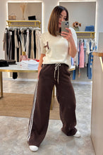 Load image into Gallery viewer, LEOPARD CONTRAST STRIPE CONTRAST TROUSERS - brown
