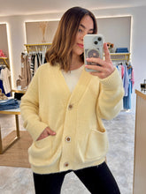Load image into Gallery viewer, BUTTER LEMON SLOUCH CARDIGAN
